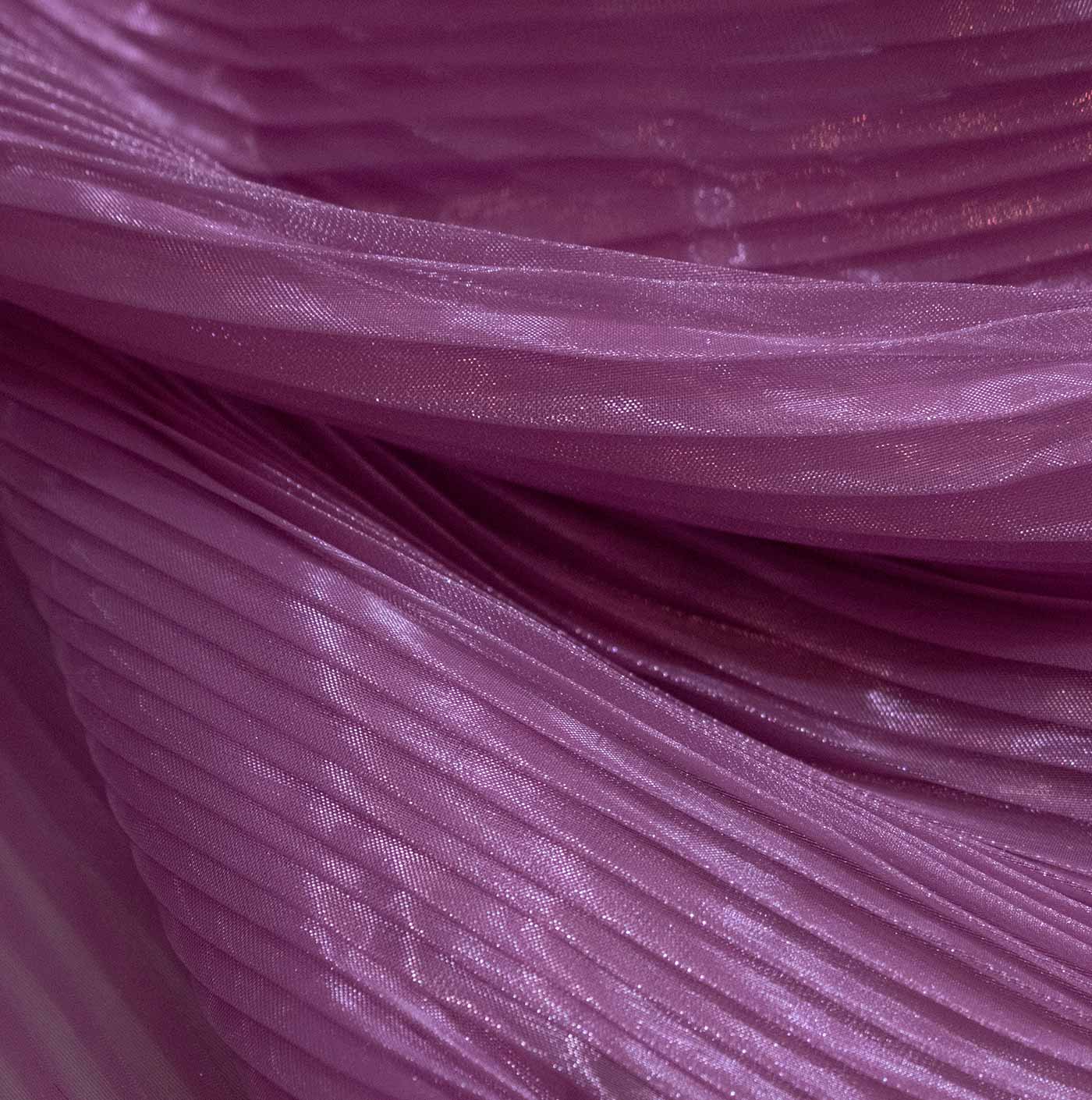 Pleated Pink Organza Fabric