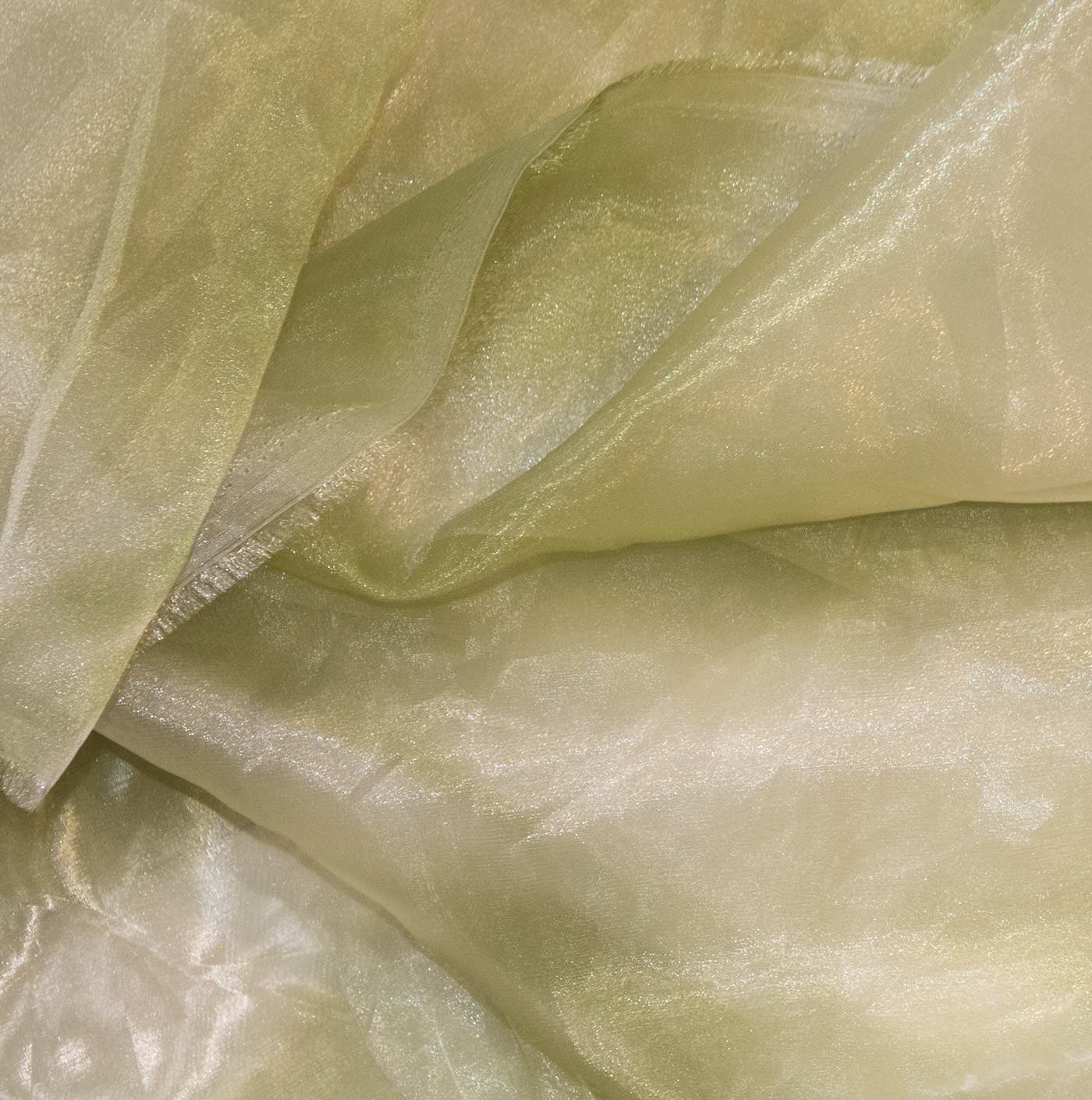 Army Green Mixed Color Organza Fabric