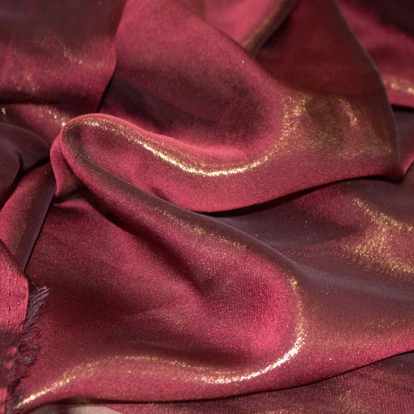 Wine Cationic Chiffon Fabric