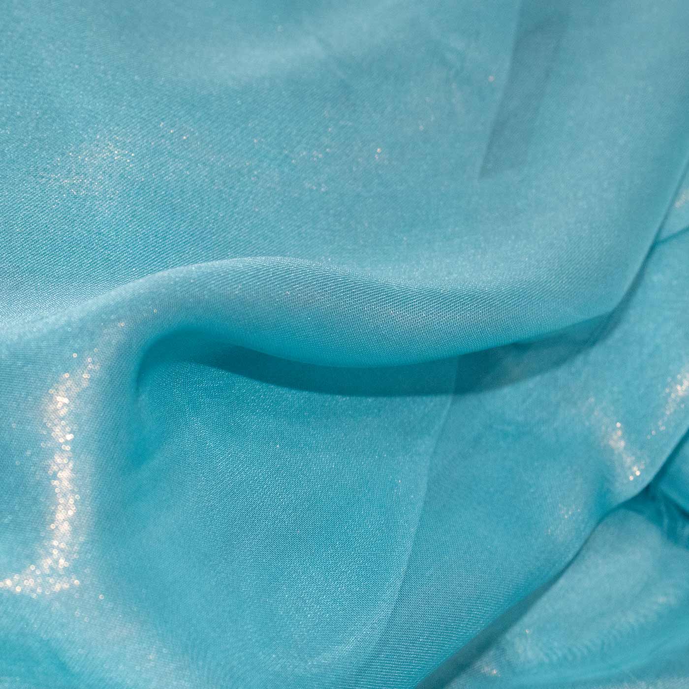 Sky Blue Cationic Chiffon Fabric