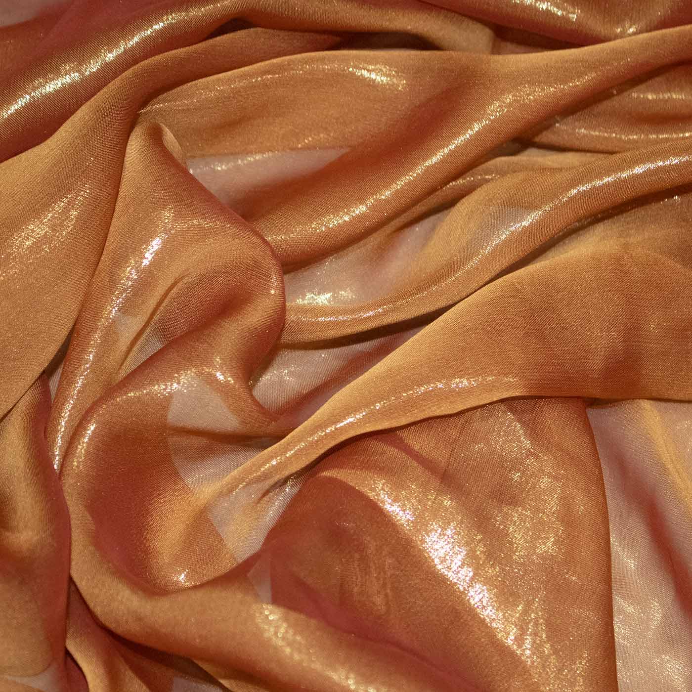 Gold Cationic Chiffon Fabric