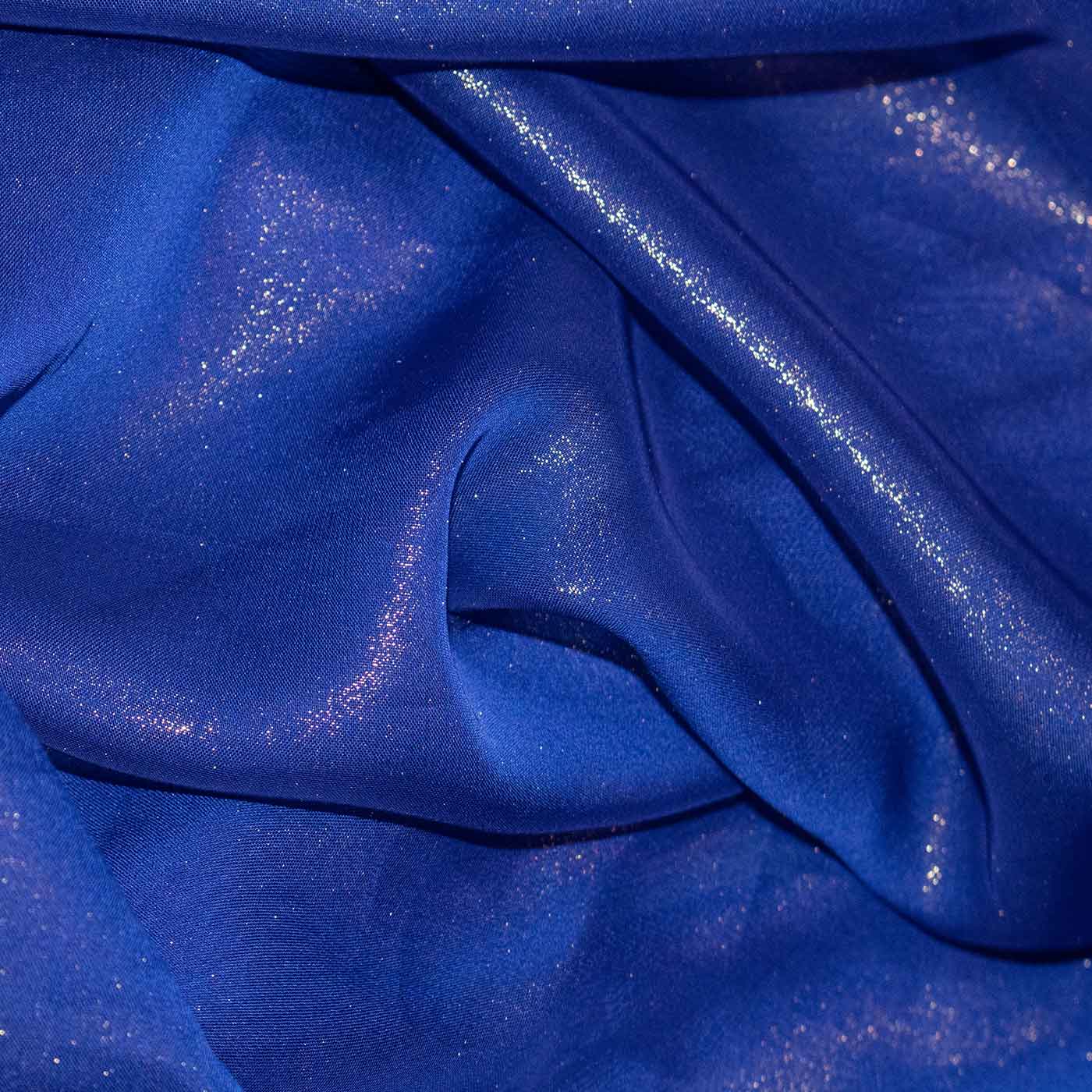 Blue Cationic Chiffon Fabric