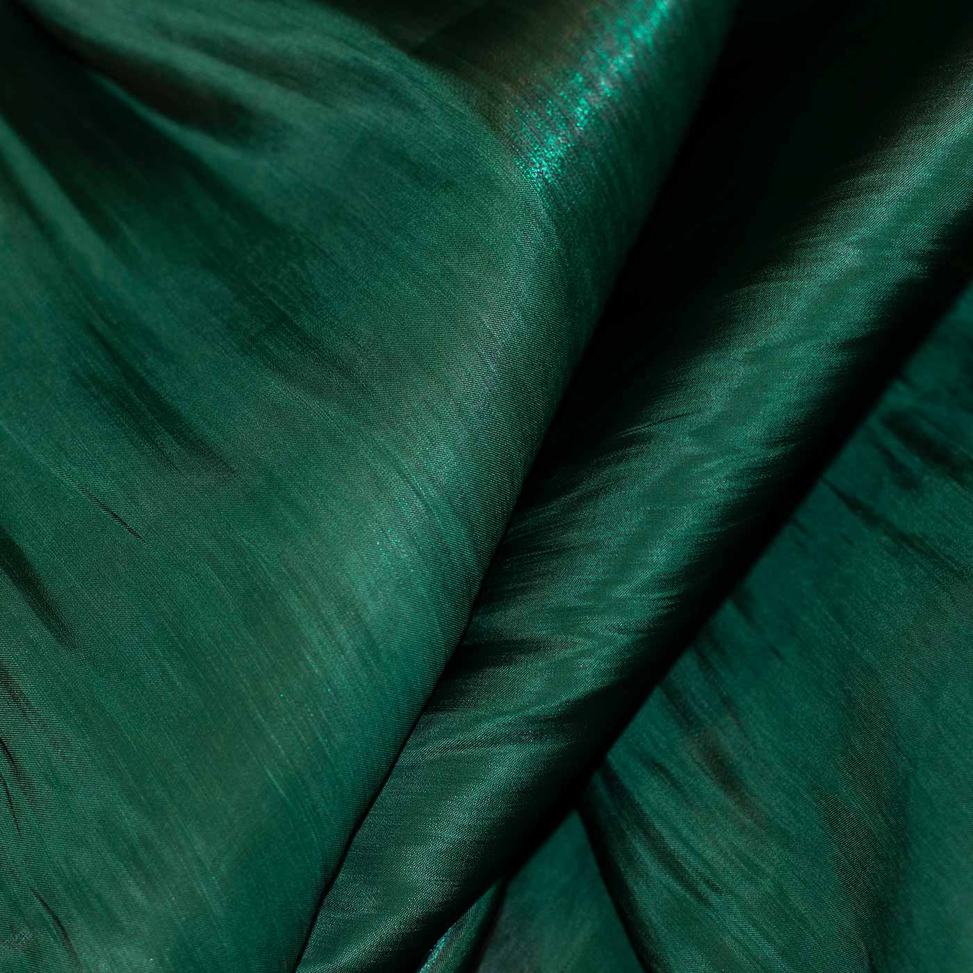 Emerald Green Crinkle Silk Fabric