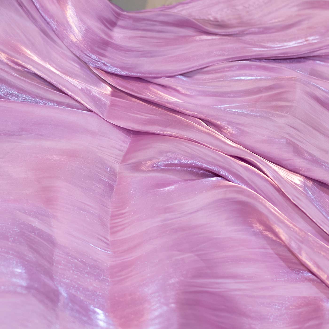 Lilac Crinkle Silk Fabric