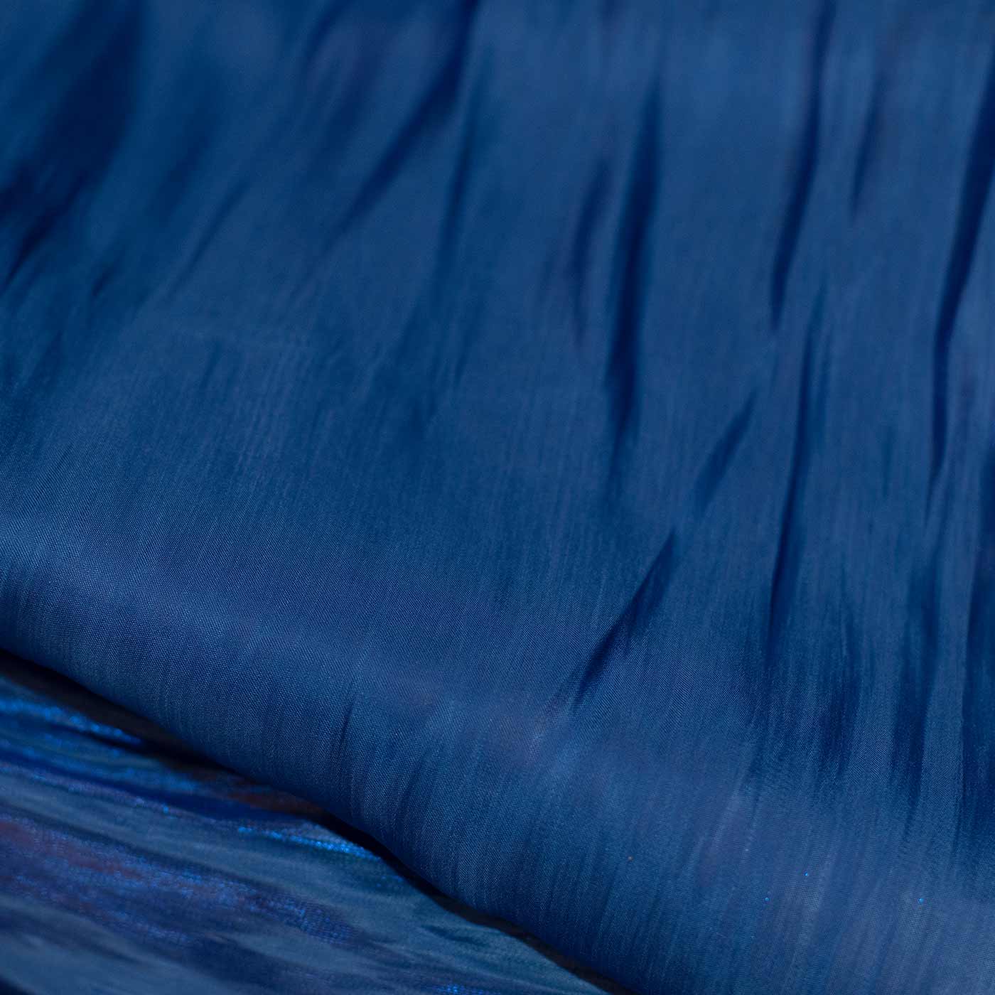 Royal Blue Crinkle Silk Fabric