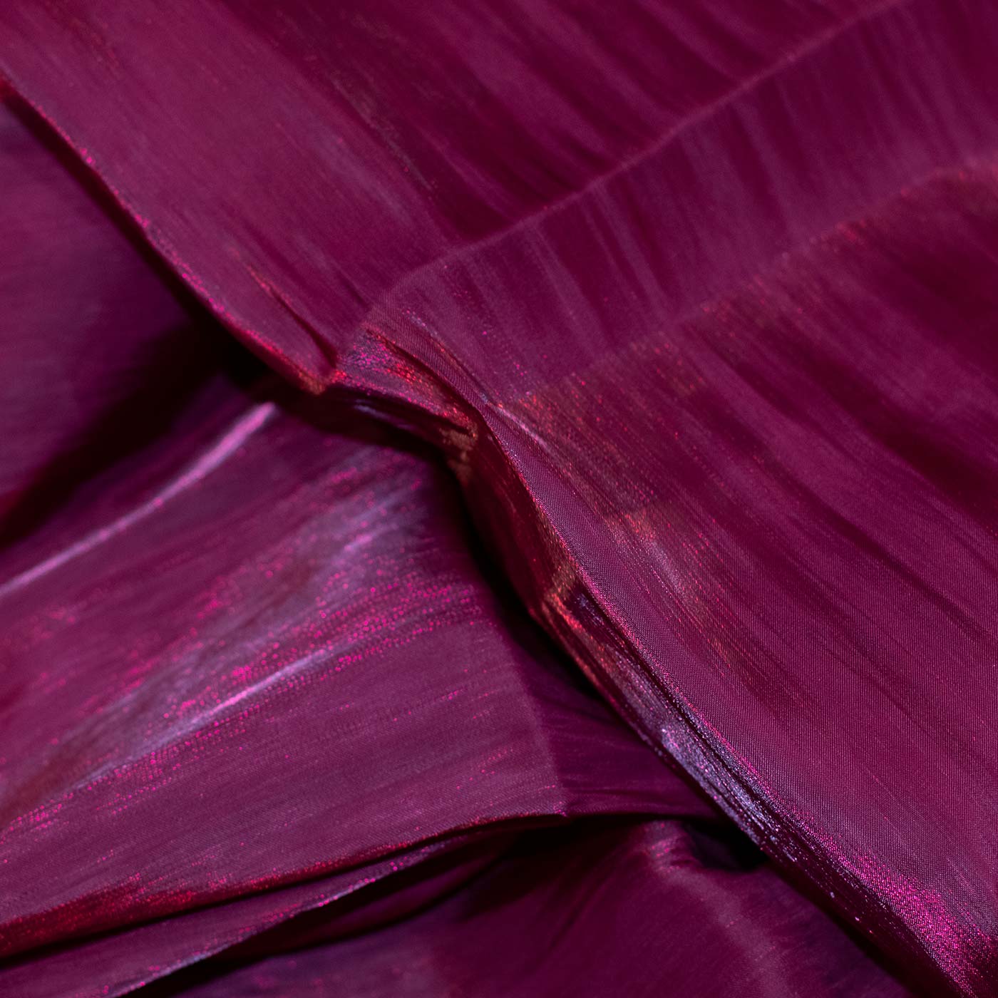 Burgundy Crinkle Silk Fabric