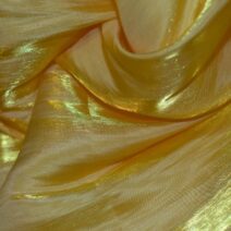 Yellow Crinkle Silk Fabric