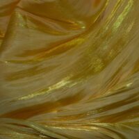 Yellow Crinkle Silk Fabric