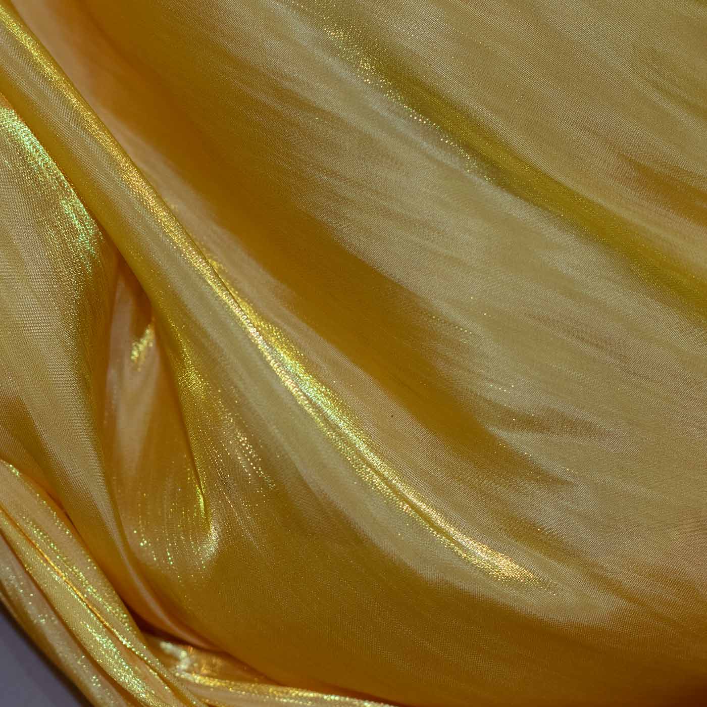 Yellow Crinkle Silk Fabric
