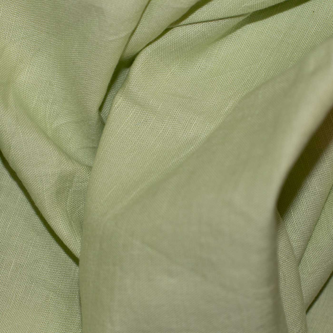 Lemon Green Plain Linen Fabric