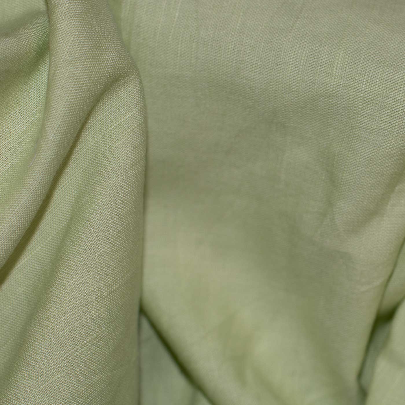 Lemon Green Plain Linen Fabric
