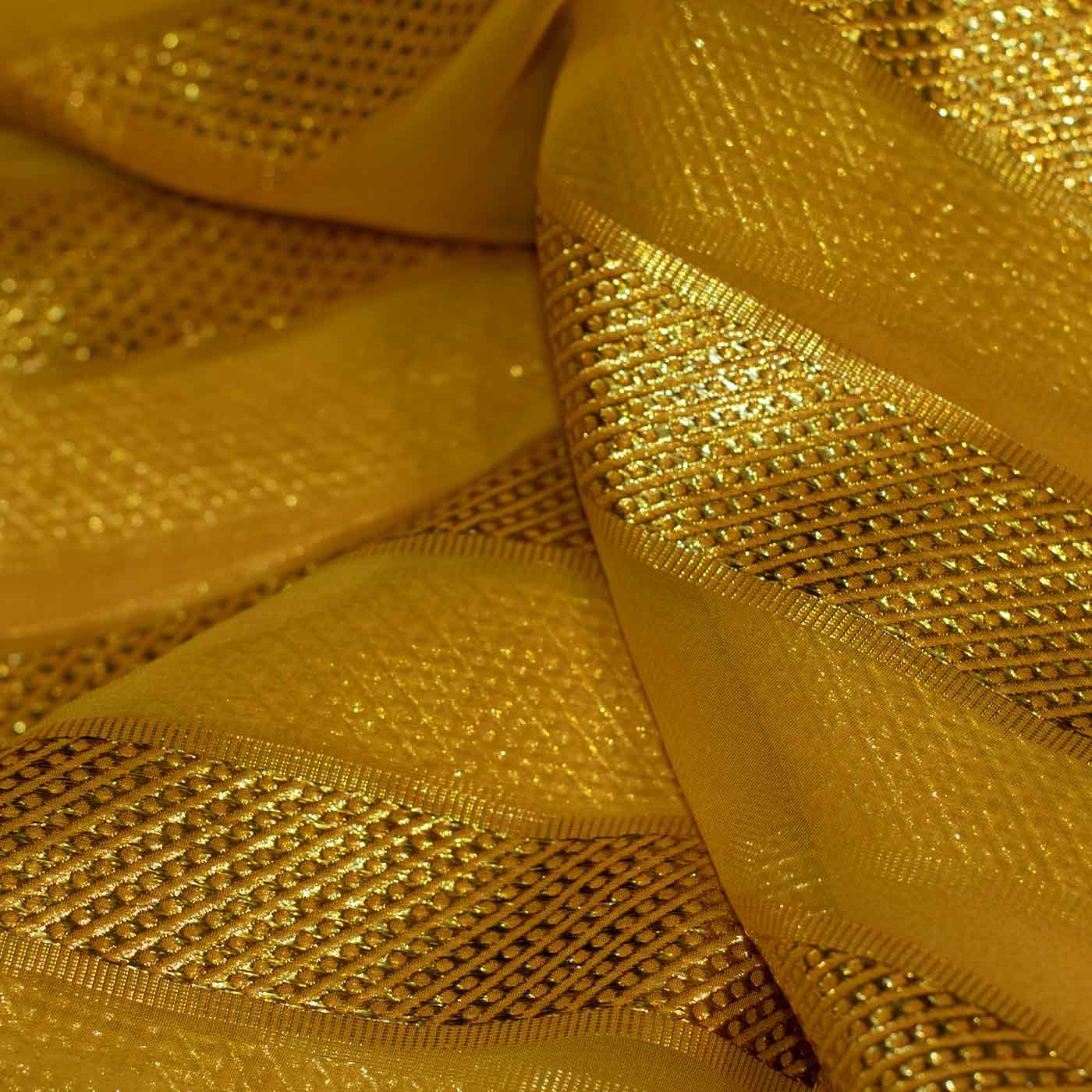 Yellow French Chiffon Fabric