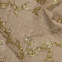 Multicolor Velvet Stone Chiffon Fabric