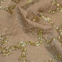 Multicolor Velvet Stone Chiffon Fabric