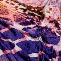 Multicolor Embroidered Stone Velvet Fabric