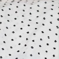 Black & White Dotted Cotton Gauze Fabric