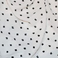 Black & White Dotted Cotton Gauze Fabric