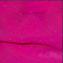 Pink Dotted Chiffon Fabric