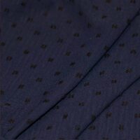 Navy Blue Dotted Cotton Gauze