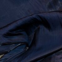 Navy Blue Crinkle Silk Fabric