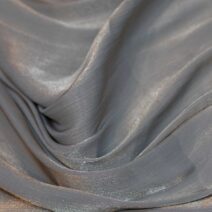 Grey Crinkle Silk Fabric