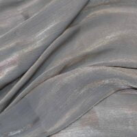 Grey Crinkle Silk Fabric