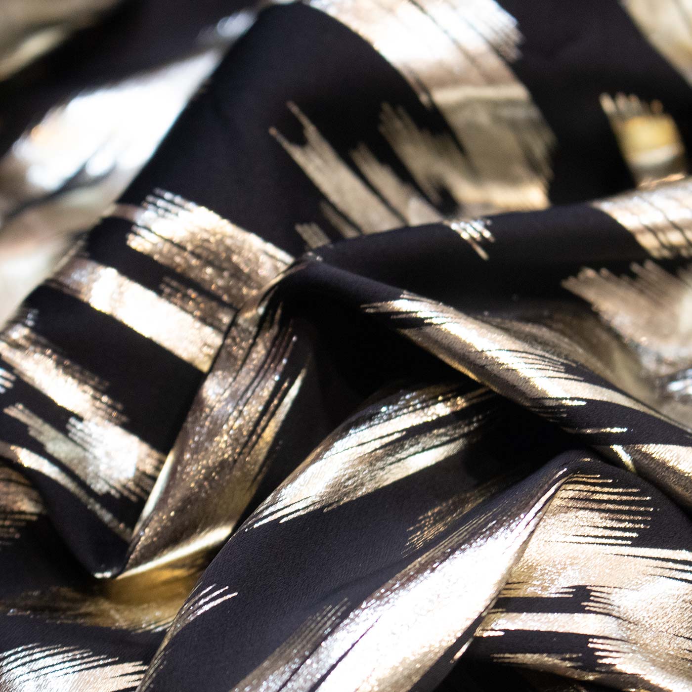 Black-and-Gold-Abstract-European-Metallic-Printed-Jacquard-Fabric