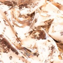 Iridescent Gold Printed Jacquard Fabric