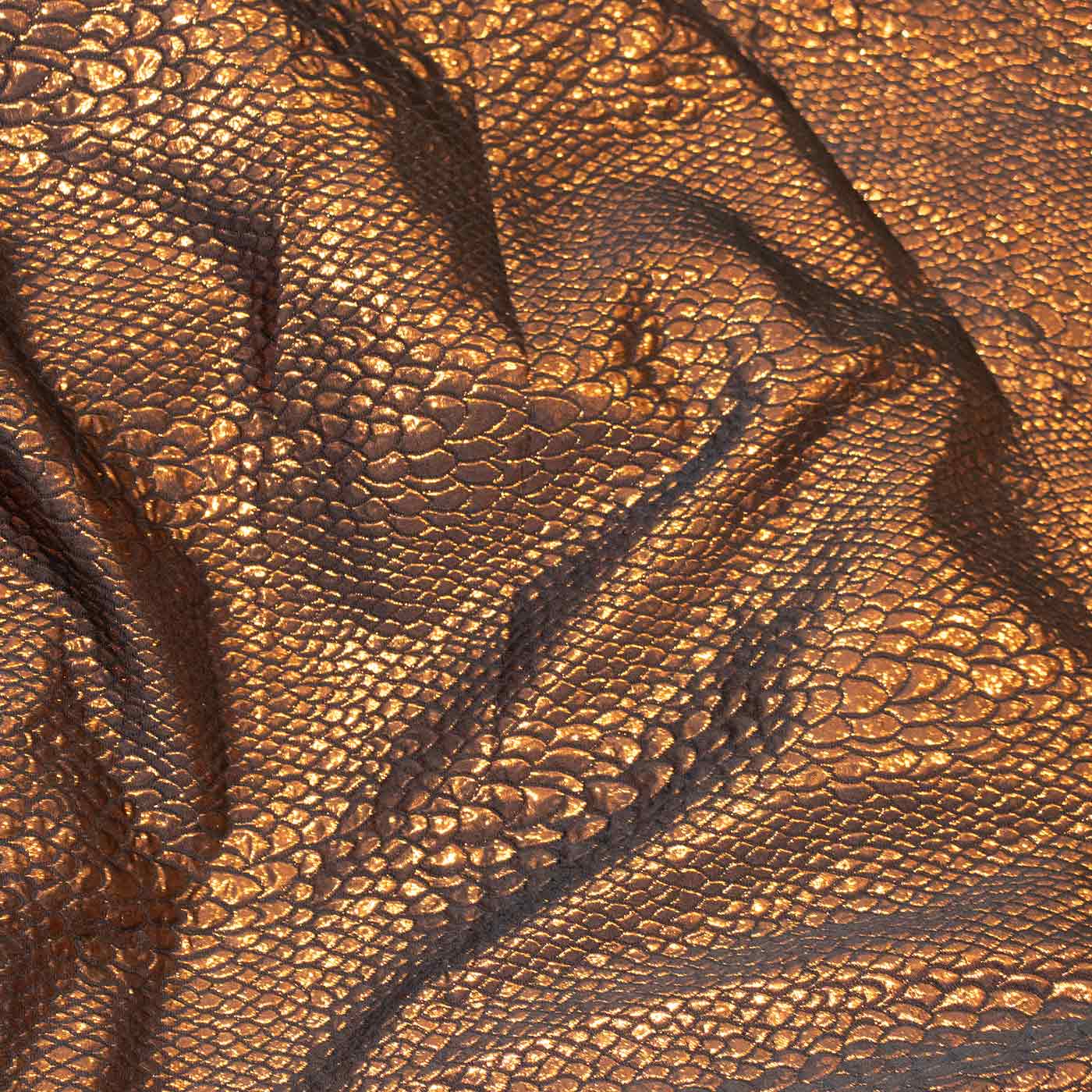 Bronze and Black Iridescent Brocade Fabric