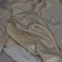 Cream Velvet Silk Fabric