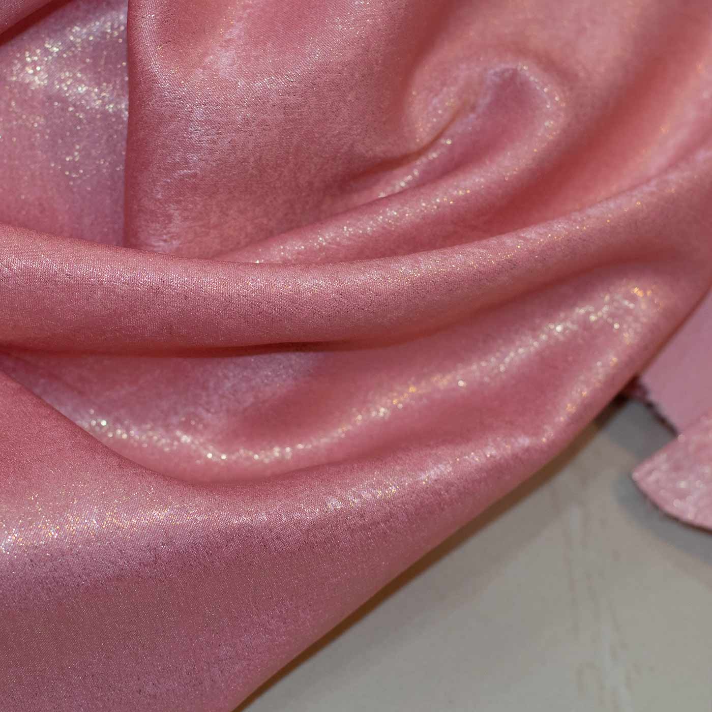 Rose Pink Velvet Silk Fabric