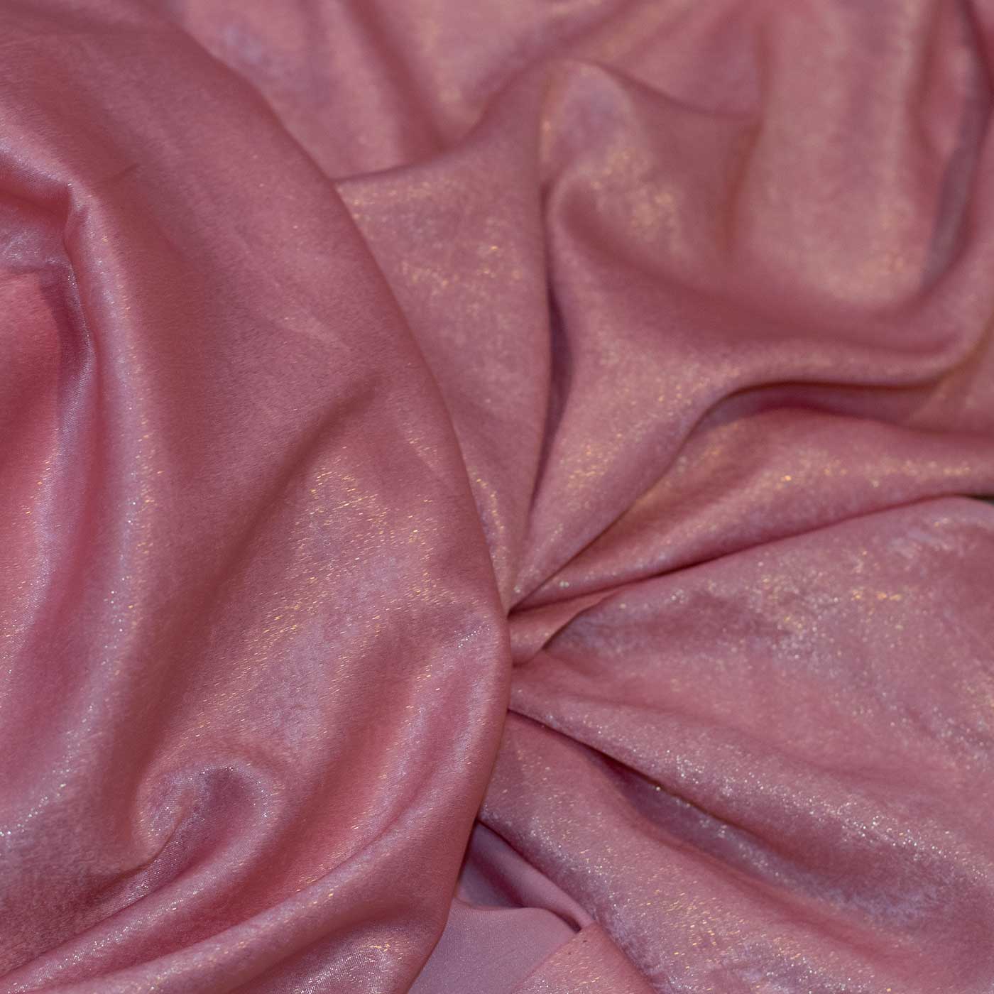 Rose Pink Velvet Silk Fabric