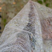 Transparent White Mesh Fabric