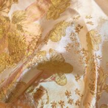 Gold and Peach Italian Brocade Fabric