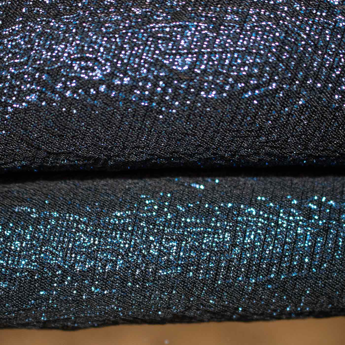 Navy Blue Iridescent Brocade Fabric