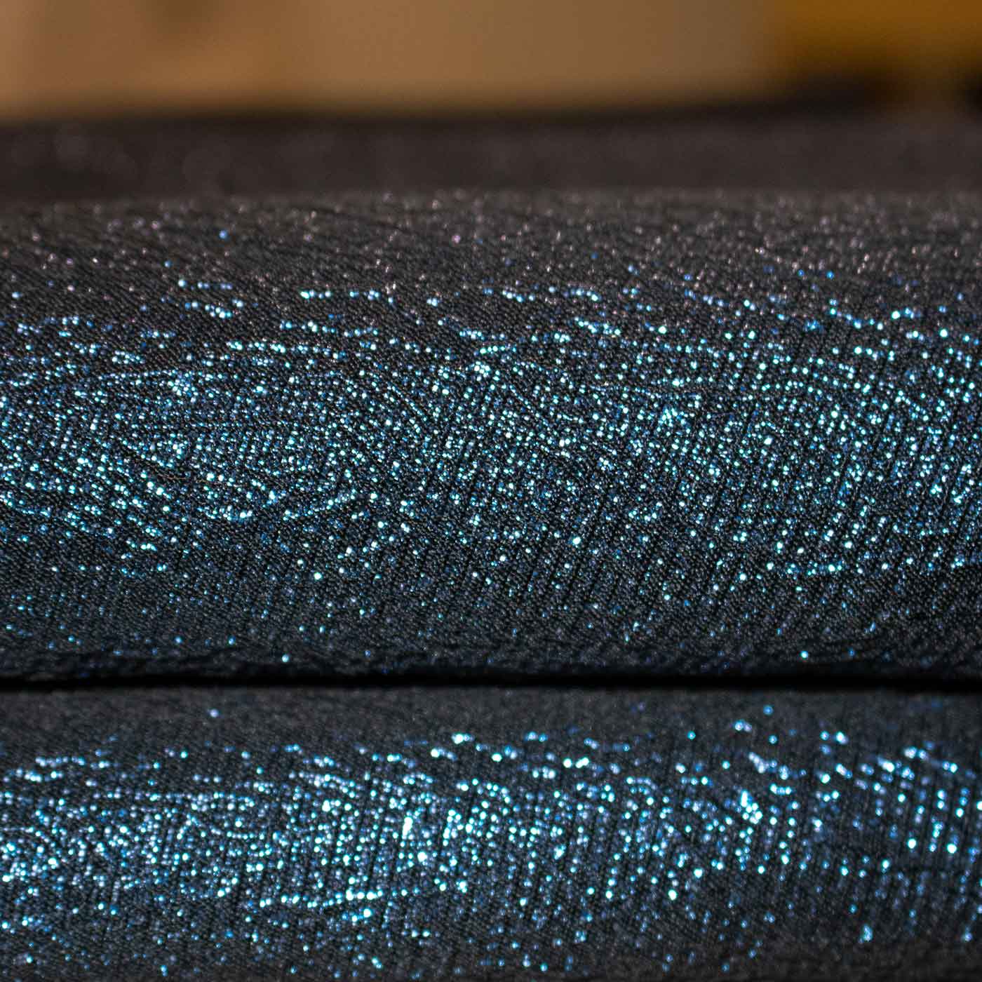 Navy Blue Iridescent Brocade Fabric