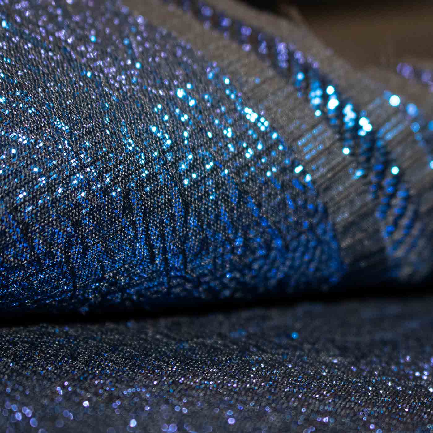 Royal Blue Iridescent Brocade Fabric