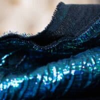 Seal Green Iridescent Brocade Fabric