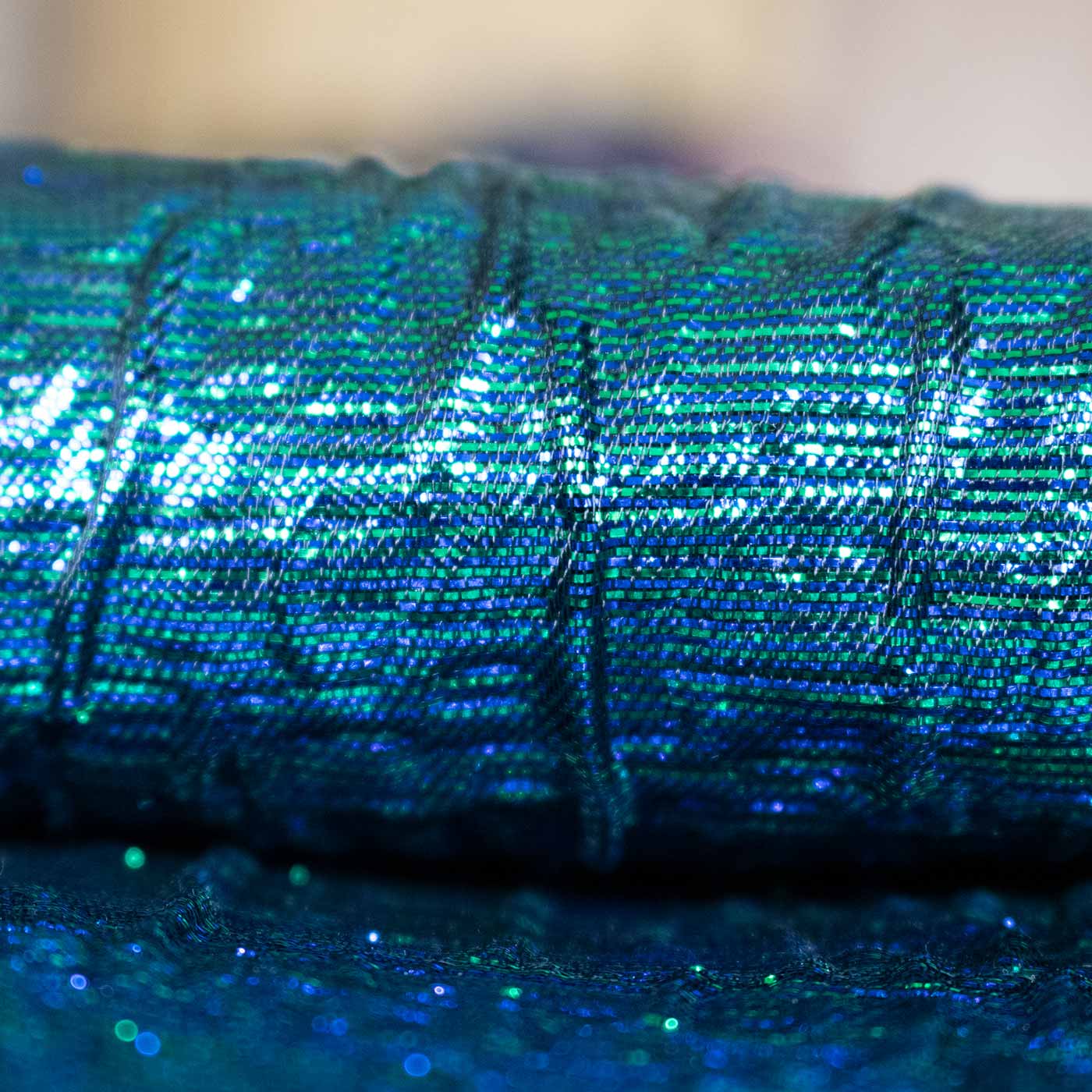 Seal Green Iridescent Brocade Fabric