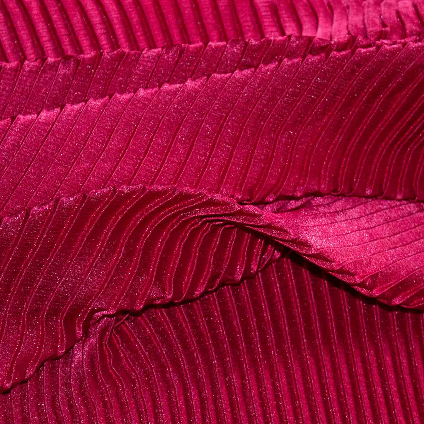 maroon silk accordion fabric