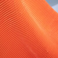 orange silk accordion fabric