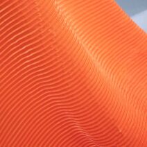 orange silk accordion fabric