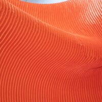 orange silk accordion fabric