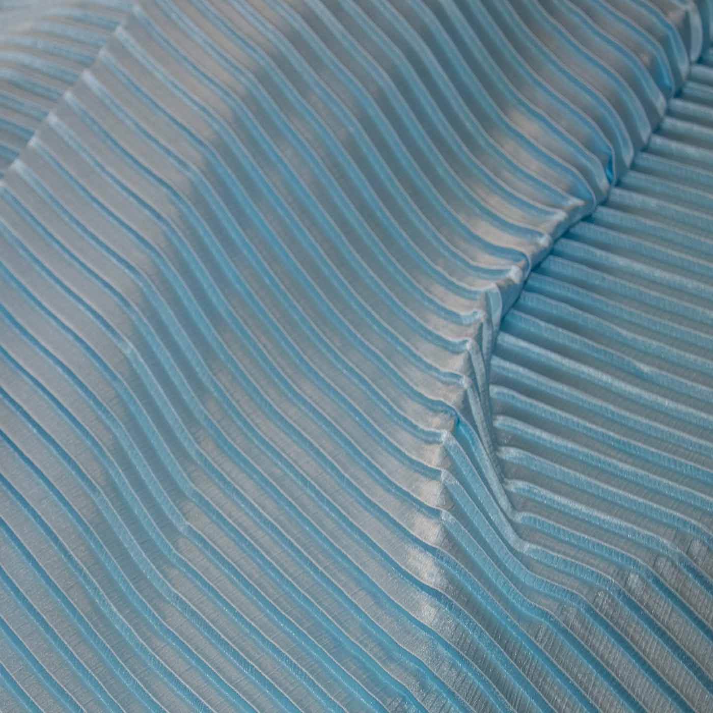 powder blue silk accordion fabric