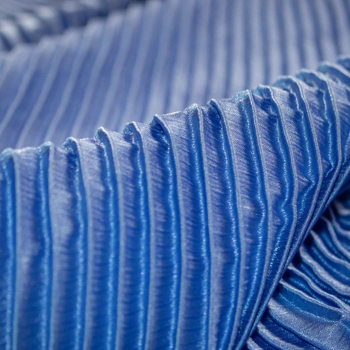 sky blue silk accordion fabric