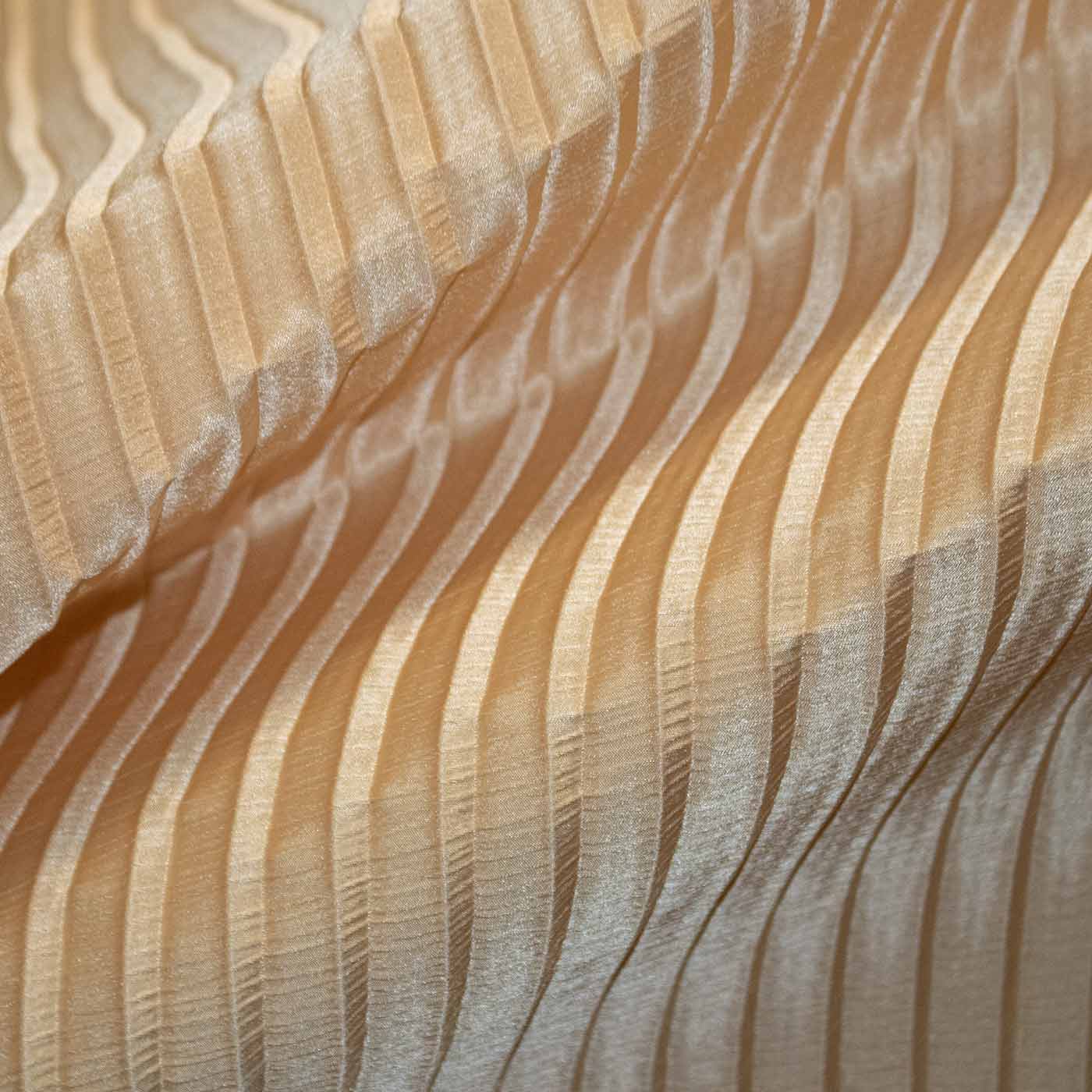 tan silk accordion fabric