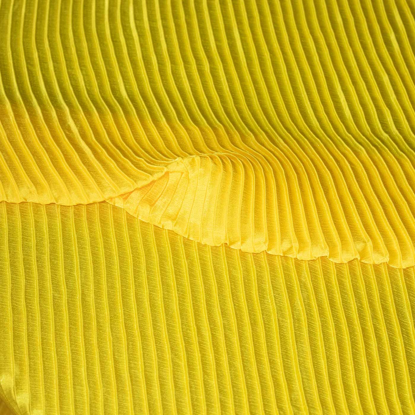 yellow silk accordion fabric