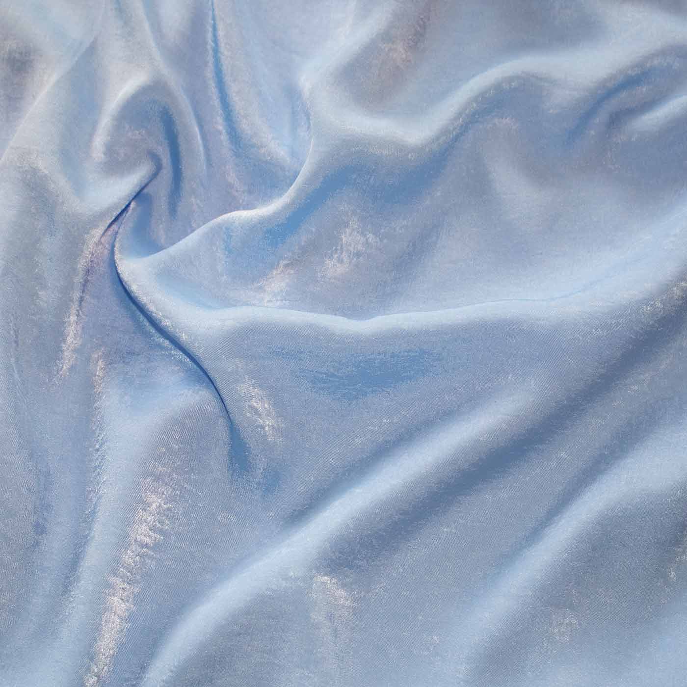 Sky Blue Velvet Silk Fabric
