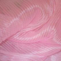 Baby Pink Accordion Organza Fabric