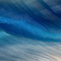 Blue Pleated Organza Fabric